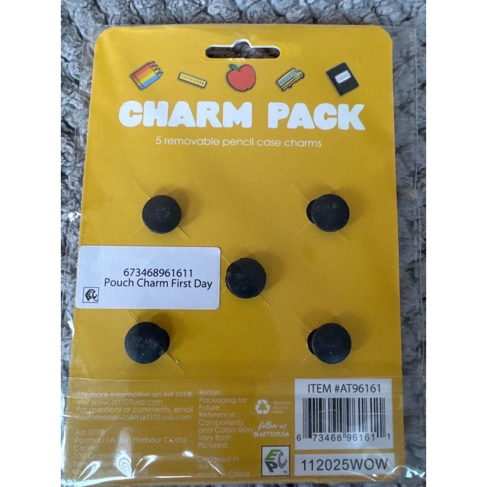 Art 101 Charm Pack First Day School Bus Apple Notebook Crayon 2 Pack 10 Charms